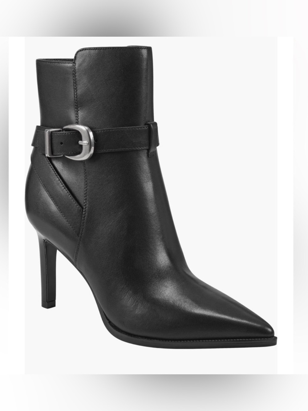 Marc Fisher LTD Black Leather Rafia Bootie